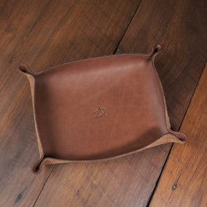 Valet Tray - Bovine Leather - Golden Brown
