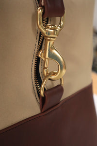 Weekender Bag - Golden Brown and Sand