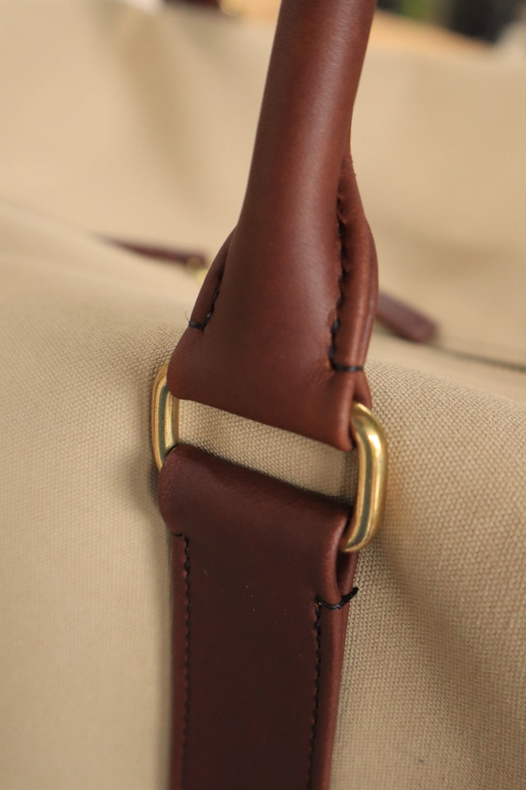Weekender Bag - Golden Brown and Sand