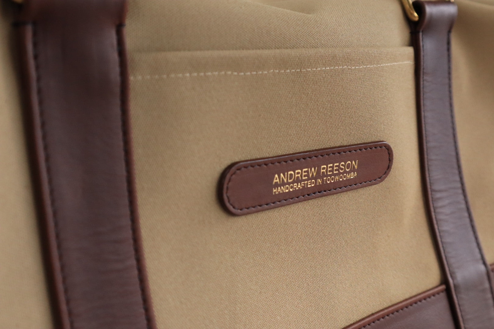 Weekender Bag - Golden Brown and Sand