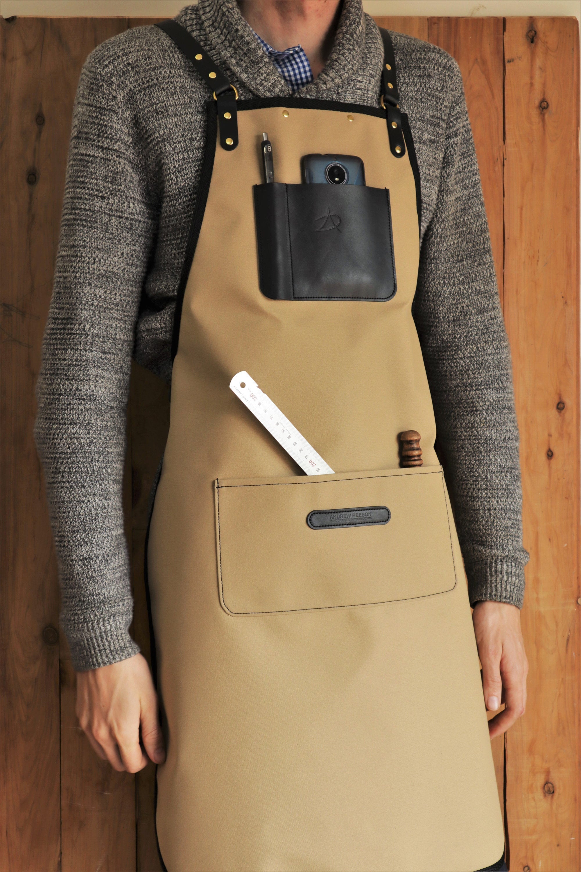 Apron - Sand and Golden Brown